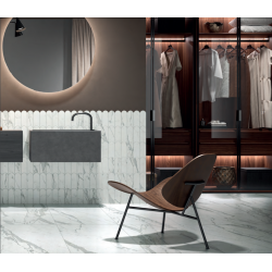 Πλακάκι Marble Velvet Statuario 90Χ90 Απομίμησης Μαρμάρου Λευκό